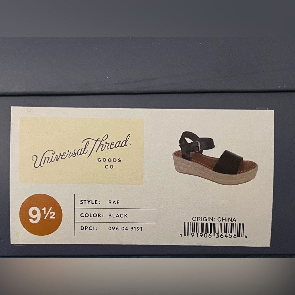 Universal Thread Black Platform Espadrille Sandal… - image 3